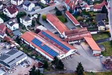 Building and production halls on the premises of Schnorr Keramik GmbH in Rheinzabern in the state Rhineland-Palatinate, Germany