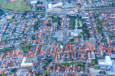 Savings bank and municipal administration in Gartenstr in Kandel in the state Rhineland-Palatinate, Germany