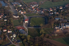 Lauterbourg in the state Bas-Rhin, France from above