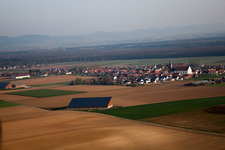 Aerial photograpy of Schleithal in the state Bas-Rhin, France