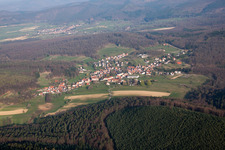 Cleebourg in the state Bas-Rhin, France from above