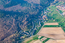 Aerial view of Holiday home complex Les Chataigners Pffafenbronn in Lembach in the state Bas-Rhin, France