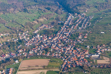 Aerial photograpy of Village view in Lembach in the state Bas-Rhin, France