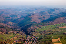 Aerial view of Lembach in the state Bas-Rhin, France