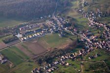 Drone image of Langensoultzbach in the state Bas-Rhin, France
