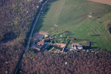 Aerial photograpy of Villa Riessack in Niederbronn-les-Bains in the state Bas-Rhin, France