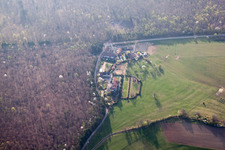Oblique view of Villa Riessack in Niederbronn-les-Bains in the state Bas-Rhin, France