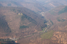 Aerial photograpy of Niederbronn-les-Bains in the state Bas-Rhin, France