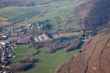 Bird's eye view of Oberbronn in the state Bas-Rhin, France
