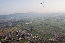 Gunstett in the state Bas-Rhin, France from above