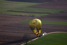 Gunstett in the state Bas-Rhin, France seen from above