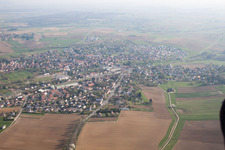 Oblique view of Soultz-sous-Forêts in the state Bas-Rhin, France