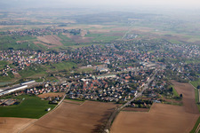 Soultz-sous-Forêts in the state Bas-Rhin, France from above
