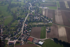 Aerial view of Hoffen in the state Bas-Rhin, France