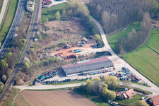 Oblique view of Hoffen in the state Bas-Rhin, France