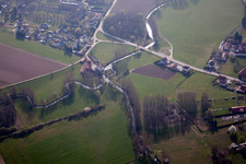 Hoffen in the state Bas-Rhin, France seen from above