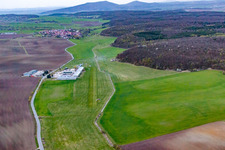 Aerial view of UL-Platz in Westhausen in the state Thuringia, Germany