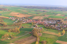 Village view from the south in Höchheim in the state Bavaria, Germany