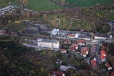 Hospital grounds of the Clinic Rhoen-Klinikum in the district Herschfeld in Bad Neustadt an der Saale in the state Bavaria