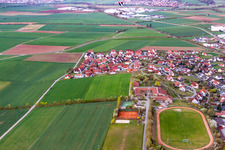 Aerial view of Salz in the state Bavaria, Germany