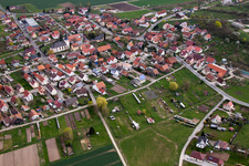 Village view in the district Queienfeld in Grabfeld in the state Thuringia, Germany