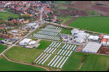 Agricultural PV systems at the industrial park with BRAUNE Kunststofftechnik GmbH & Co KG, Bedien-Concept GmbH and EMS Straufhain GmbH electrical and metal works in the district Streufdorf in Straufhain in the state Thuringia, Germany