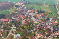 Village view from the northwest in the district Herreth in Itzgrund in the state Bavaria, Germany