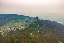 Banz Monastery with the monastery church of St. Dionysius and St. Peter on a mountain above the Main in the district Unnersdorf in Bad Staffelstein in the state Bavaria, Germany