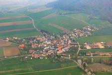 Village view from the south in the district Altenbanz in Bad Staffelstein in the state Bavaria, Germany