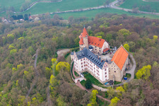 Oblique view of Castle Heldburg in Heldburg in the state Thuringia, Germany