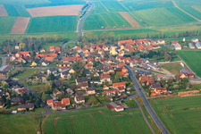 Village view from the northeast in the district Kleinbardorf in Sulzfeld in the state Bavaria, Germany