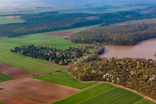 Aerial view of Reutsee in Sulzdorf an der Lederhecke in the state Bavaria, Germany