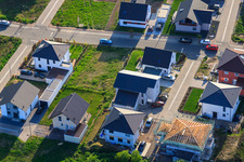 Aerial photograpy of New Development Area East (Im Holderbusch) in Minfeld in the state Rhineland-Palatinate, Germany