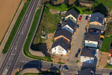 Drone recording of New Development Area East (Im Holderbusch) in Minfeld in the state Rhineland-Palatinate, Germany