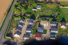 New Development Area East (Im Holderbusch) in Minfeld in the state Rhineland-Palatinate, Germany from the drone perspective