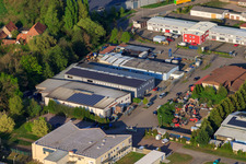 Aerial view of Zeich Metallbau GmbH in the district Minderslachen in Kandel in the state Rhineland-Palatinate, Germany