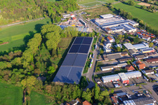 Warehouses at Barthelsmühlring in the district Minderslachen in Kandel in the state Rhineland-Palatinate, Germany