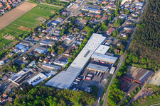 Drone recording of Hubert Eichenlaub Transport and Forwarding GmbH in Herxheim bei Landau in the state Rhineland-Palatinate, Germany