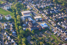 Oblique view of PAMINA School Center Herxheim in Herxheim bei Landau in the state Rhineland-Palatinate, Germany