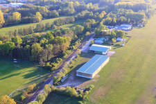 Airfield hangar of airfield Schweighofen in Schweighofen in the state Rhineland-Palatinate, Germany