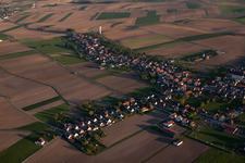 Drone image of Schleithal in the state Bas-Rhin, France