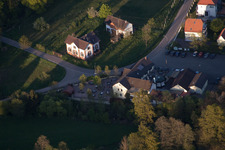 Schleithal in the state Bas-Rhin, France from a drone