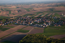 Schleithal in the state Bas-Rhin, France seen from a drone