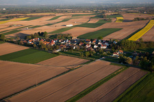 Niederlauterbach in the state Bas-Rhin, France from the drone perspective