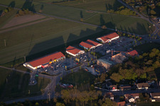 Shopping centers in the district Neulauterburg in Berg in the state Rhineland-Palatinate, Germany out of the air