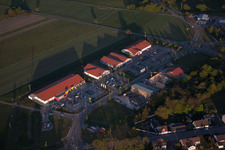 Bird's eye view of Shopping centers in the district Neulauterburg in Berg in the state Rhineland-Palatinate, Germany