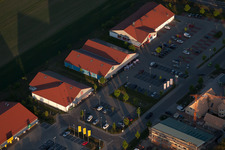Drone recording of Shopping centers in the district Neulauterburg in Berg in the state Rhineland-Palatinate, Germany