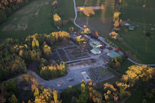 Aerial photograpy of Building of Store plant market Bienwaldbaumschule in Berg (Pfalz) in the state Rhineland-Palatinate
