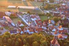 Autohaus Frey GmbH & Co.KG in Minfeld in the state Rhineland-Palatinate, Germany from above
