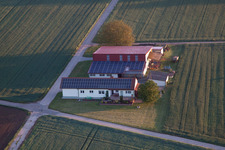 Aerial photograpy of Billigheim-Ingenheim in the state Rhineland-Palatinate, Germany